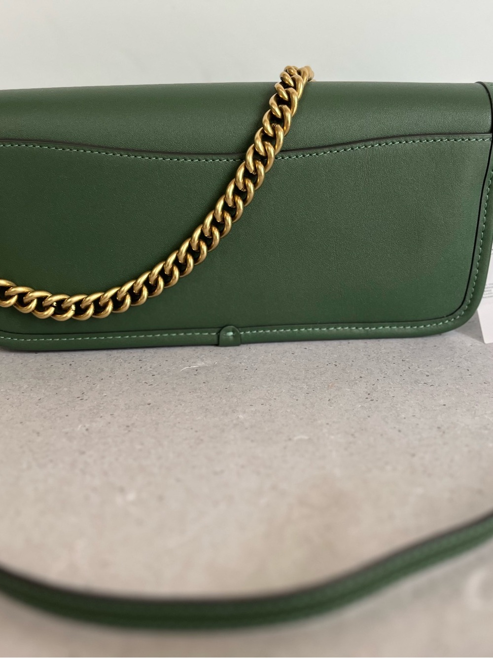NWT Coach The Dinky Shoulder Bag Gold Chain/Hunter Green Leather LIMITED CW641 - Picture 9 of 13